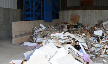 Recyclable construction materials drop off floor