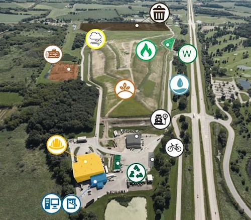 landfill aerial map